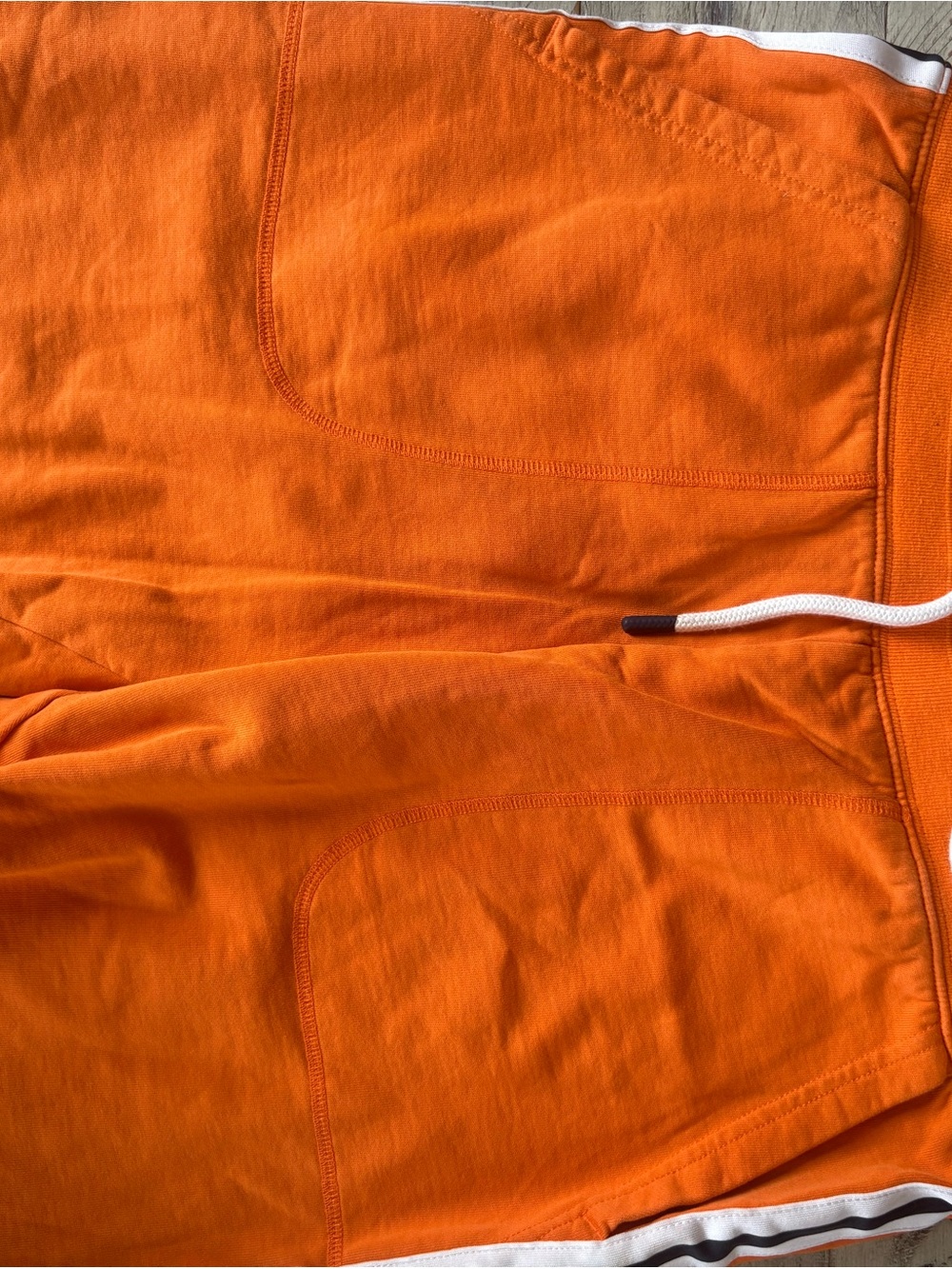 Psycho Bunny Orange Athletic Shorts with Drawstring Medium